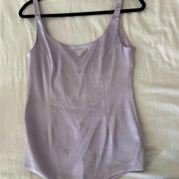 Prada Satin bodysuit in lavender - Picture 2 of 7
